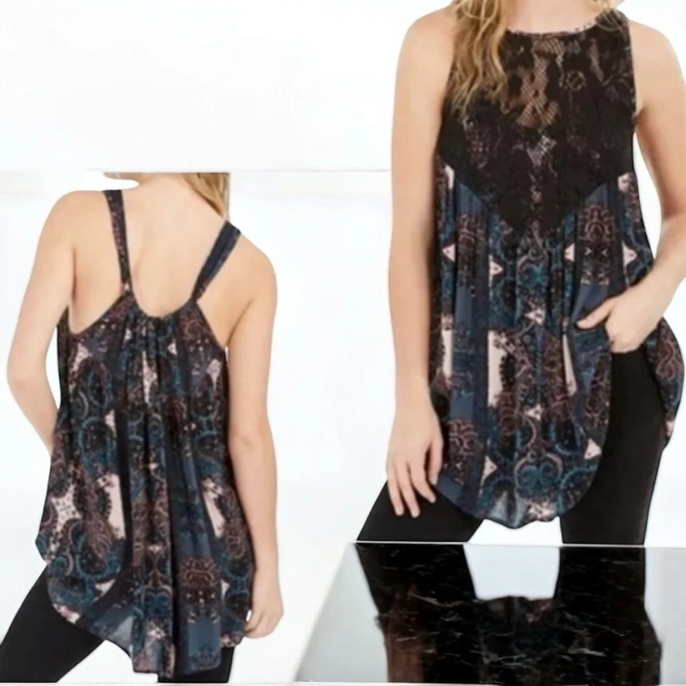 🫶🏻 Free People Count Me In Trapeze Tunic / Mini Dress